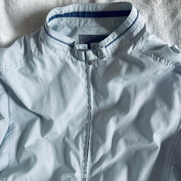 빈티지 라이트 블루 봄버 자켓 바람막이