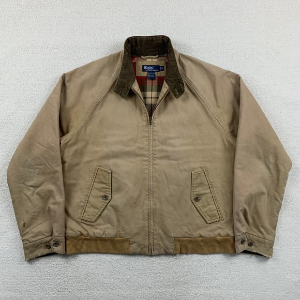 90‘s 폴로 랄프로렌 덕 캔버스 해링턴 자켓