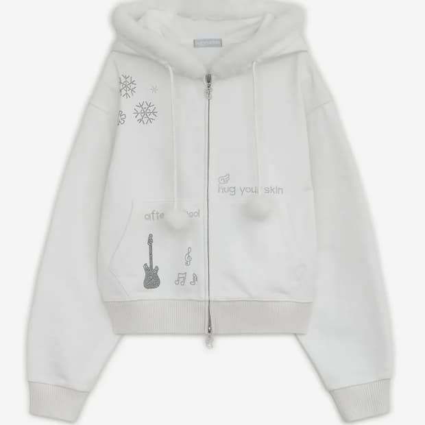 [허그유어스킨] 핫픽스 퍼 후드집업