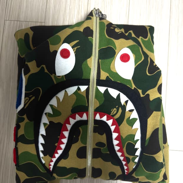 베이프 샤크후드 하프집업