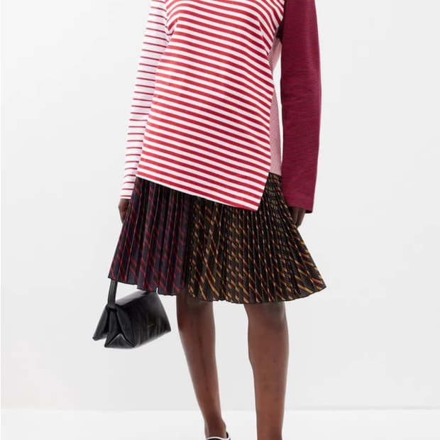 꼼데가르송 패치워크 티셔츠 S