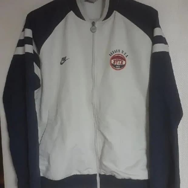 00s 나이키 올드스쿨 오레곤 usa 바시티 스타디움 자켓 105