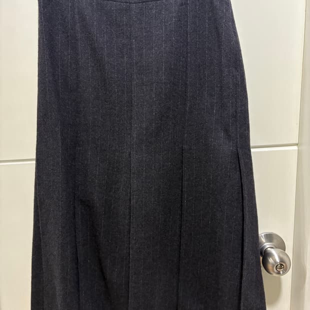 울 플리츠 스커트 