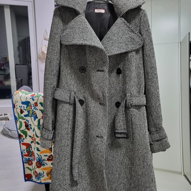 막스마라  헤링본 후드 코트 55-66사이즈