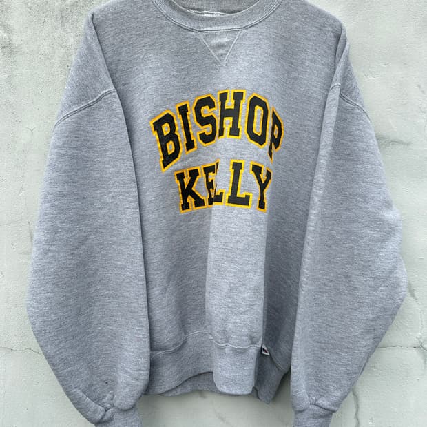 [XL-2XL] 러셀 컬러지 그레이 맨투맨