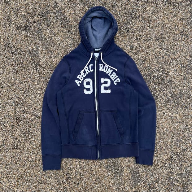 아베크롬비(Abercrombie) 네이비 Y2K 후드집업