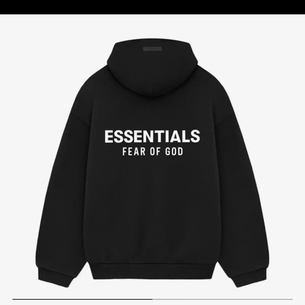 피어오브갓 에센셜 후드티 블랙 새상품 L XL