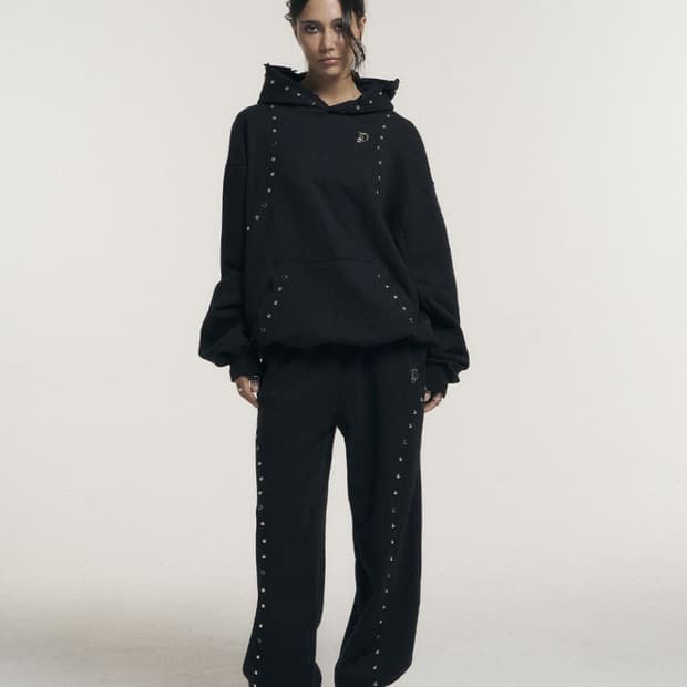 Odor 오도어 그런지 스터드 조거 팬츠