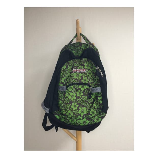 잔스포츠 90s 에스닉 플라워 그린 백팩