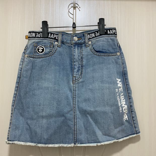 AAPE(에이프)청스커트, 청치마(새상품)