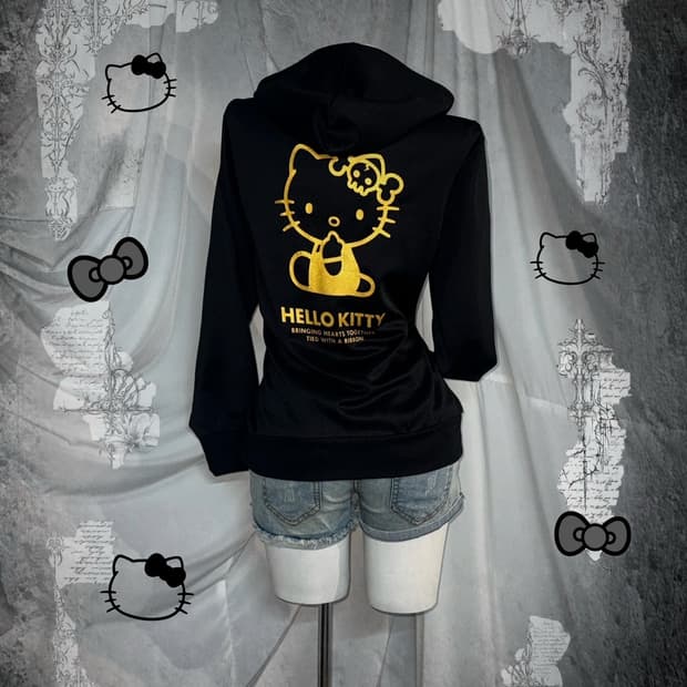 00‘s 데일리 헬로키티 후드집업 코디세트 