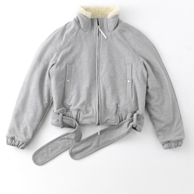 울리카상투스 벨트 집업 자켓 그레이