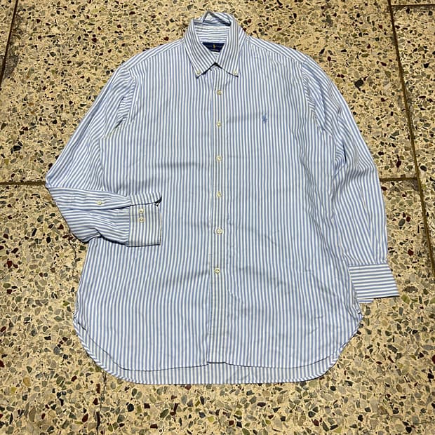폴로 랄프로렌(Polo Ralph Lauren) 하늘색 스트라이프 셔츠