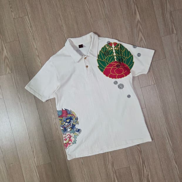 cropped heads 오리엔탈 칼라 티셔츠