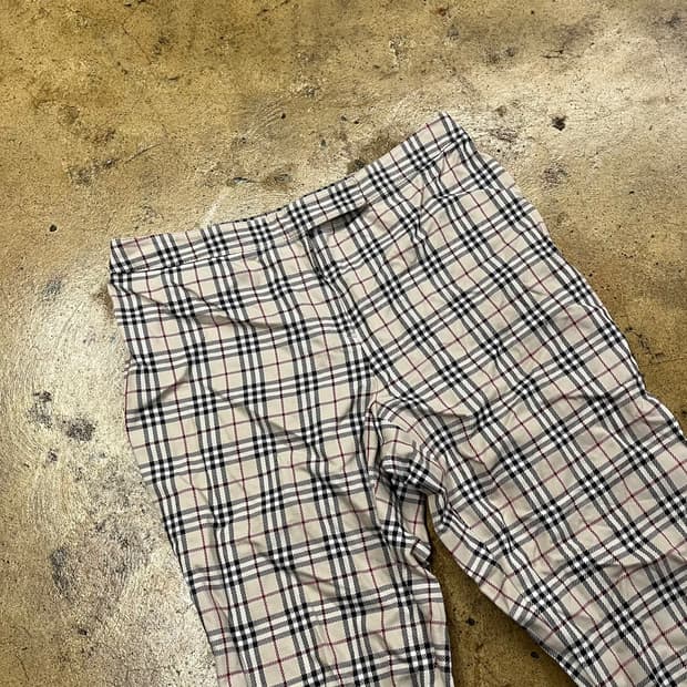 [정품/40] 버버리 체크 바지 Beige b16