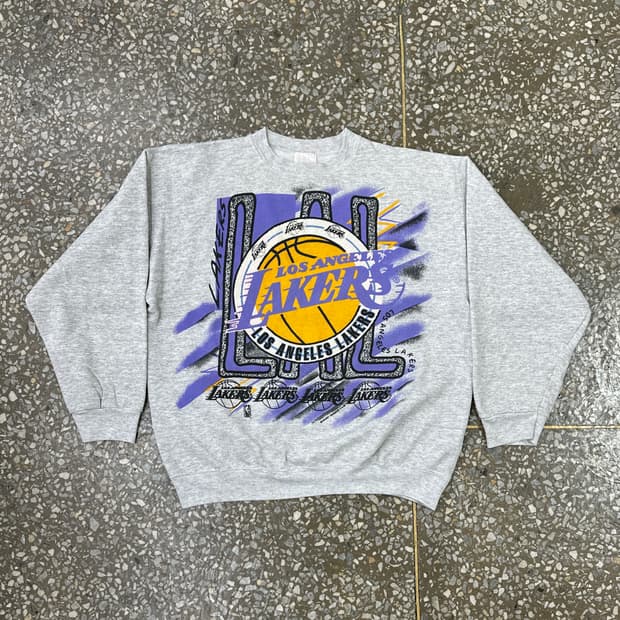 90s USA LA 레이커스 빈티지 스웻셔츠 L