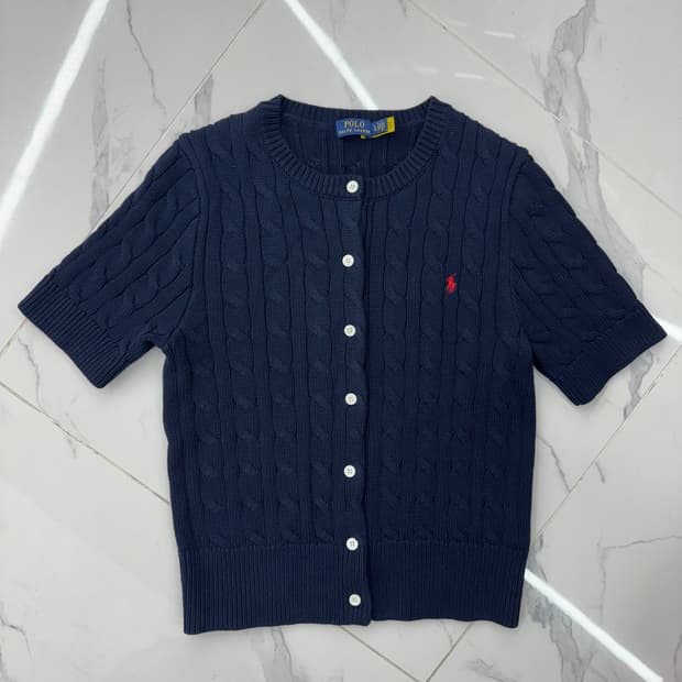 •POLO RALPH LAUREN 폴로 니트 가디건 반팔