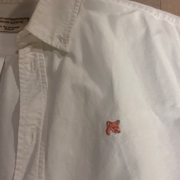 메종키츠네 미니 로고 셔츠