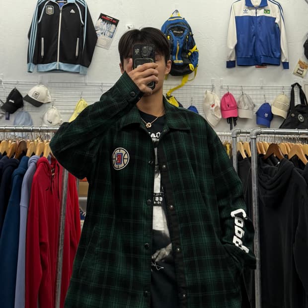 NBA 클리퍼스 그린 체크 아우터 셔츠 자켓 XXL 추천