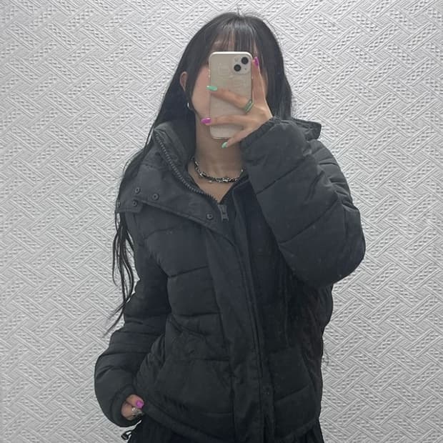 아베크롬비 올드스쿨 빈티지 암패치 캠쉘 패딩 100 C07250