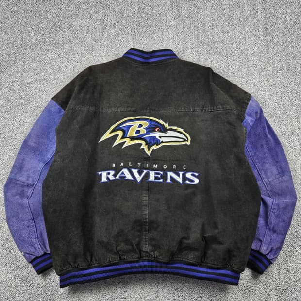 NFL 게임데이 볼티모어 레이븐스 가죽 바시티자켓 (2XL)/ 10213
