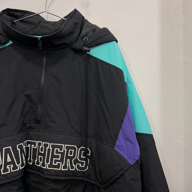 NFL 캐롤라이나 팬서스 올드스쿨 퀼팅 아노락