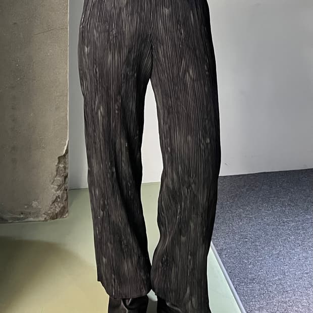 플리츠 플리즈 플리츠 팬츠