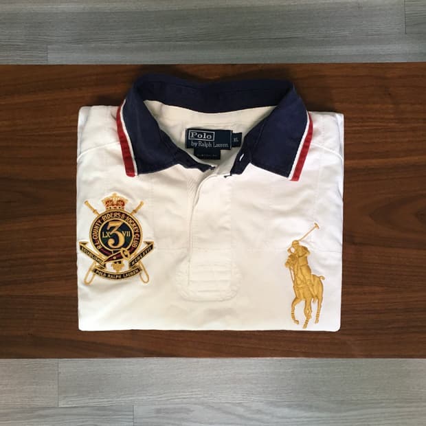 폴로 빅포니 긴팔 럭비티 아이보리