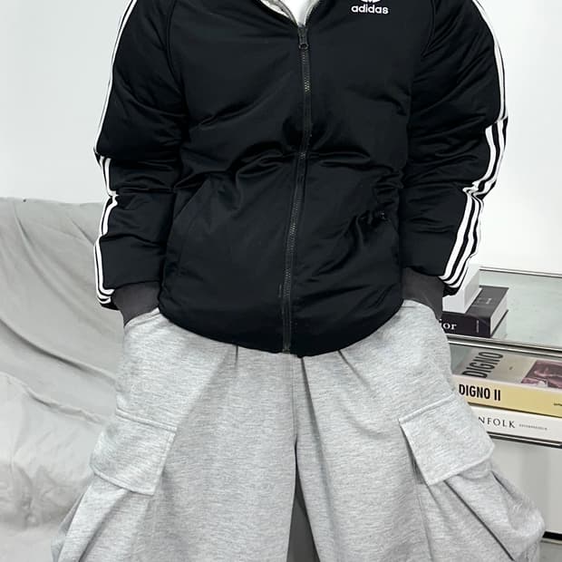 아디다스 슈퍼스타 리버시블 패딩 M