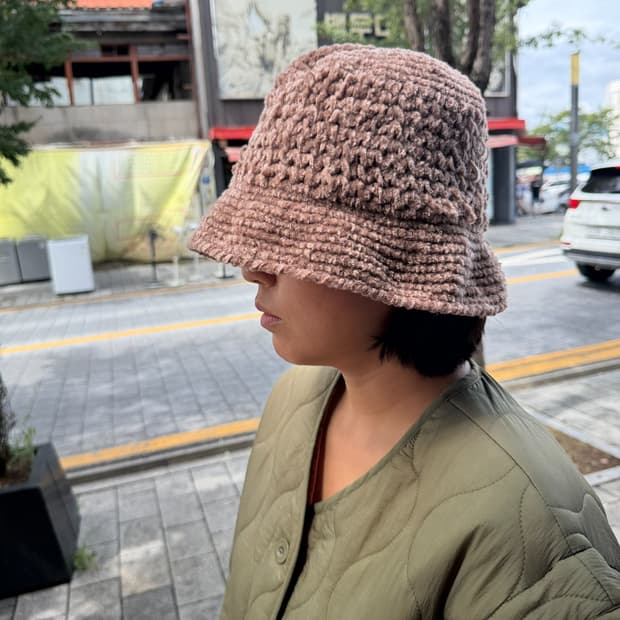 Knit Boucle Bucket Hat (Made In Japan)