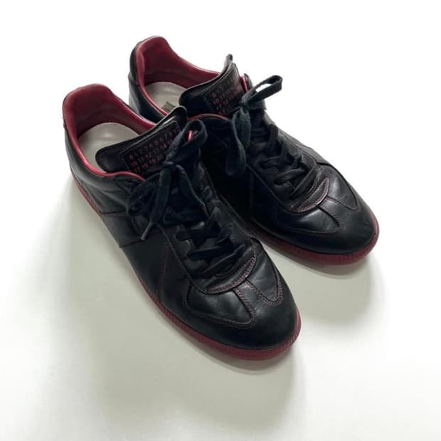 메종 마르지엘라 독일군 레더 스니커즈