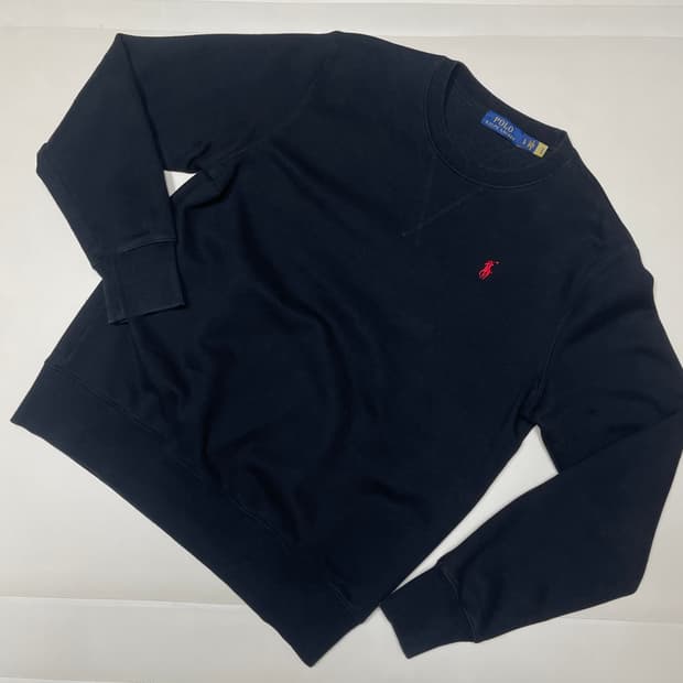 폴로 랄프로렌 신형 QR 레드포니 플리스 블랙 맨투맨 