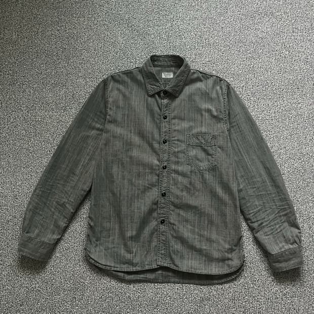 타임원클로딩 엣라코 그레이 워크 셔츠 15 1/2