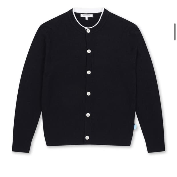 아모프레 크루넥 가디건 블랙 L사이즈