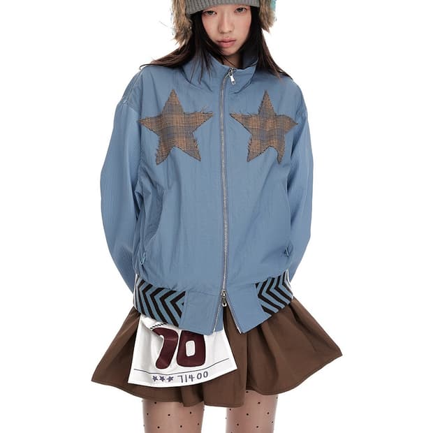 JIKOO STAR FAIRYTALE 더블 지퍼 자켓