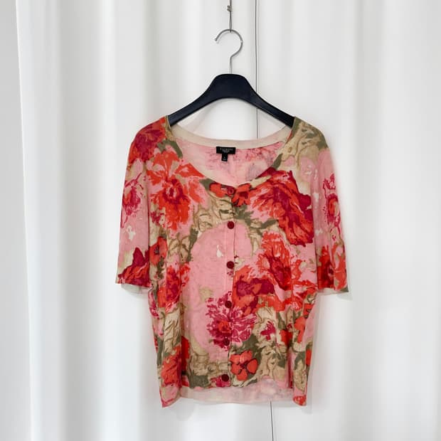 TALBOTS floral knit 