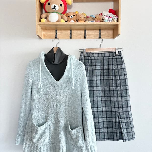 jpn 하구미 스즈코 모리걸 아오이유우 레이어드 코디세트