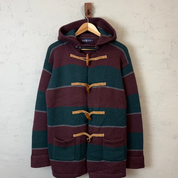 폴로랄프로렌 90s 빈티지 더플 니트 자켓