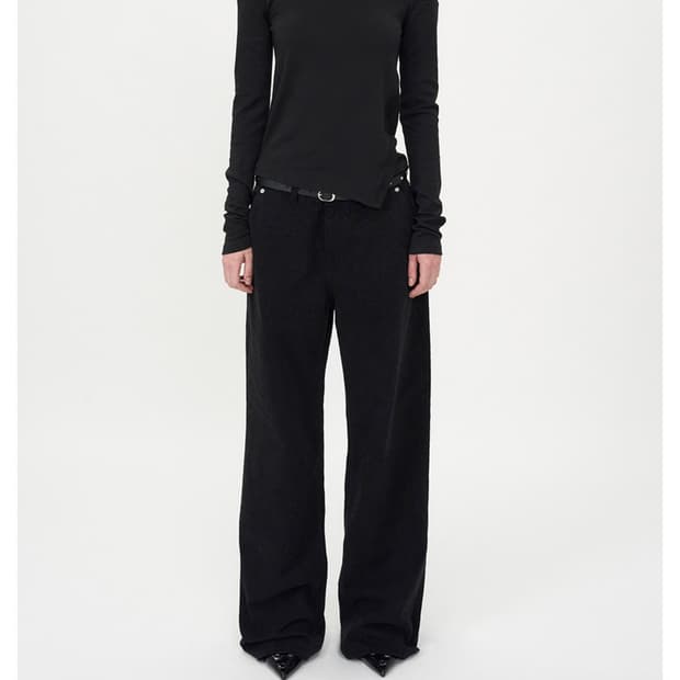 인사일런스우먼 레오파드 스트레이트 팬츠