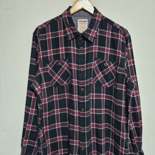 랭글러Wrangler 체크 셔츠 L사이즈 - S335