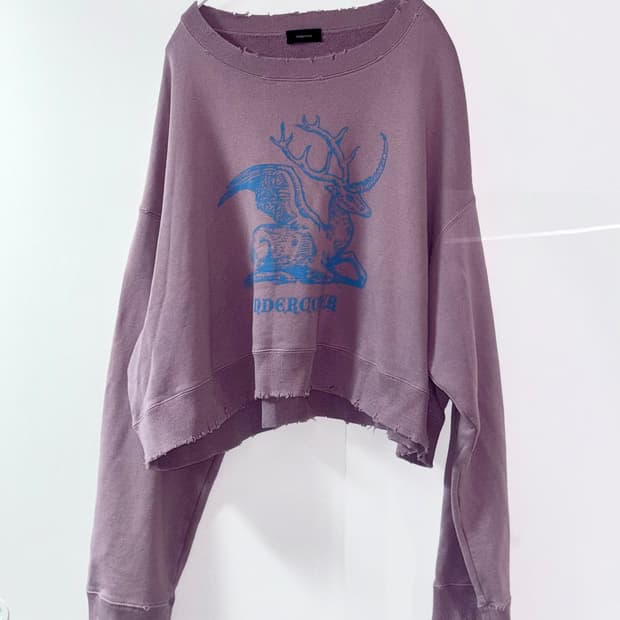언더커버 크롭 스웻 라벤더