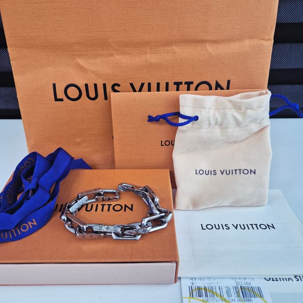 (상태 매우 좋음) 루이비통 버질아블로 체인 팔찌 사이즈 m