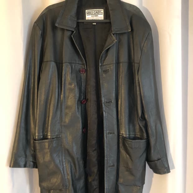 (XL) Max cadys leather coat