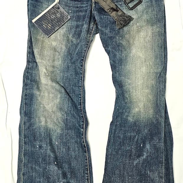 Abecrombie 아베크롬비 kilburn 벨트&노트 로우라이즈 데님