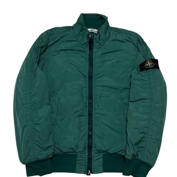 스톤아일랜드 가먼트 다이드 크링클랩스 나일론 봄버 자켓