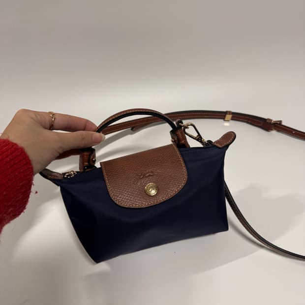 롱샴 르 플리아쥬 XS 네이비 크로스백