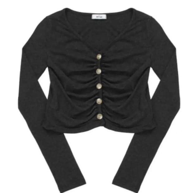 애즈온 소피 셔링 가디건 차콜
