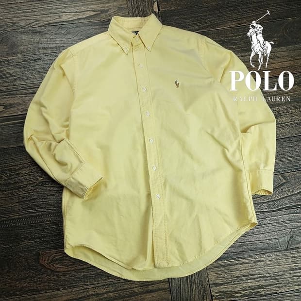 [폴로 랄프로렌] 포니 로고 자수 빈티지 셔츠 레몬 M19684