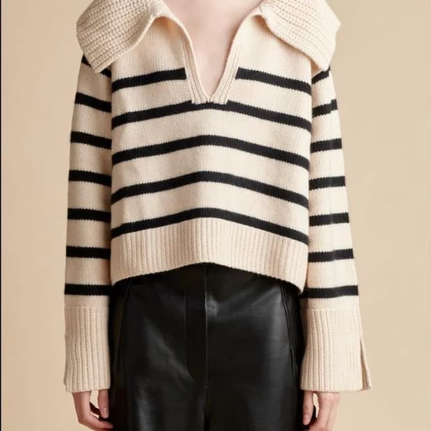 케이트 KHAITE 100% 캐시미어 스트라이프 니트