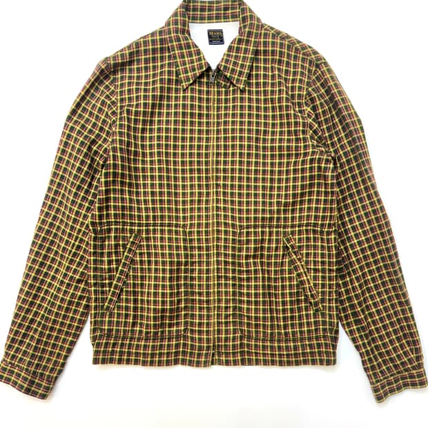 Beams 빔즈 타탄체크 블루종 자켓 집업